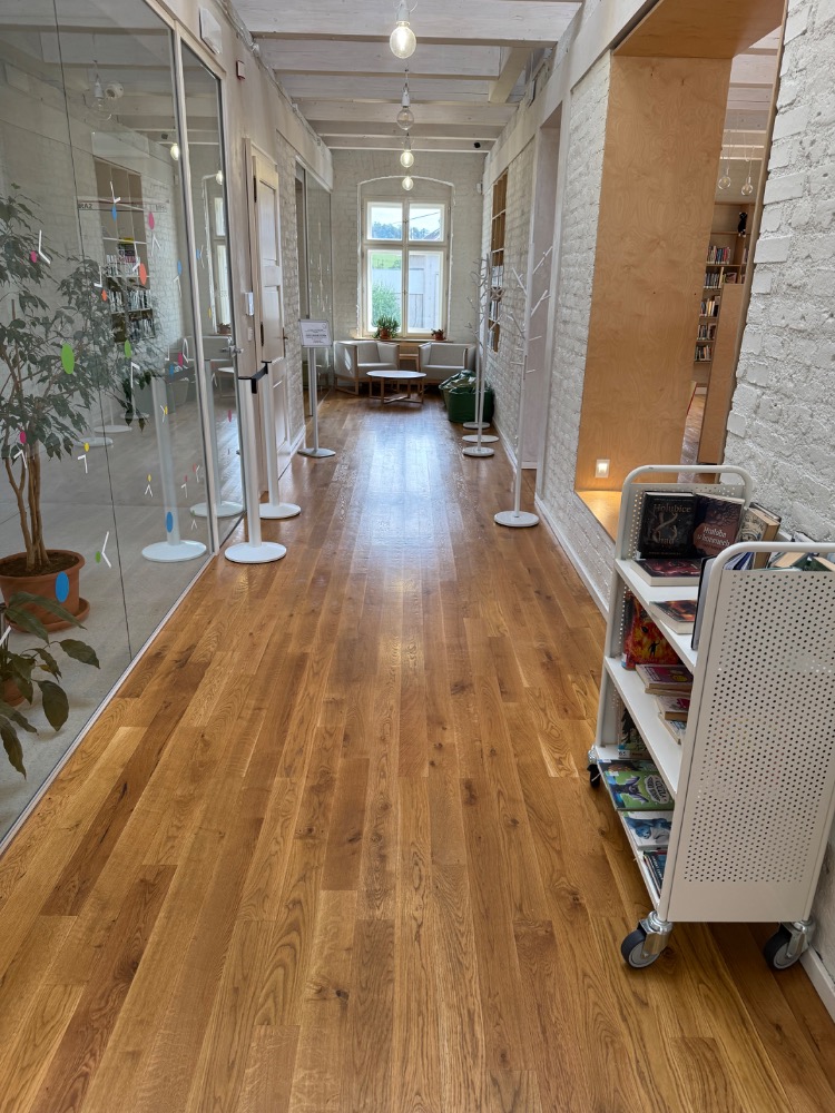 masivní prkno dub Knihovna Vratisavice n N