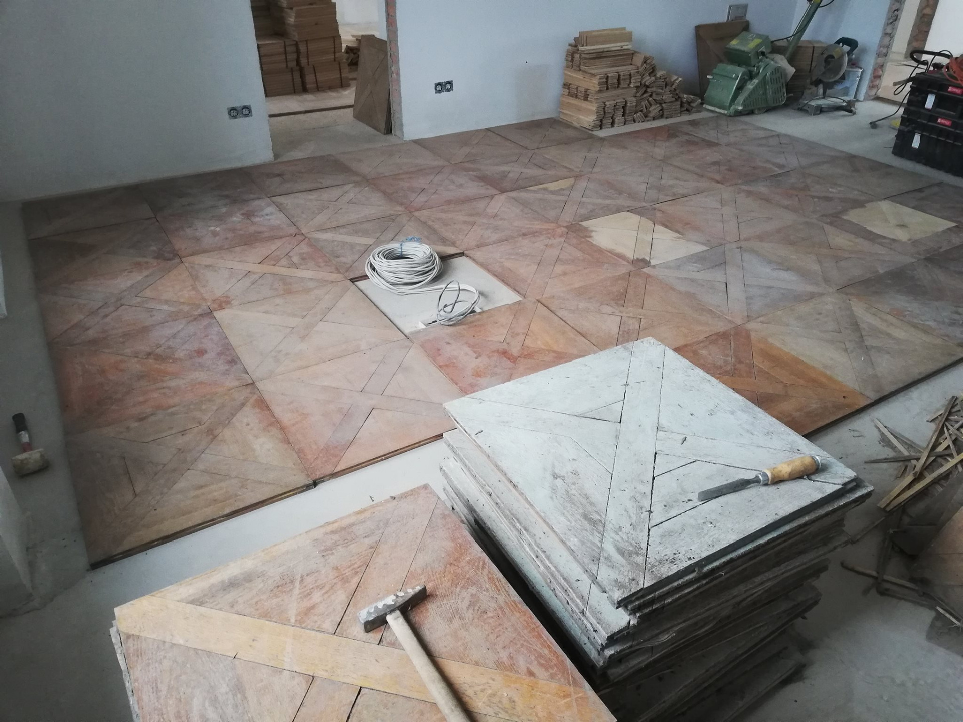 původní roztříděný materiál