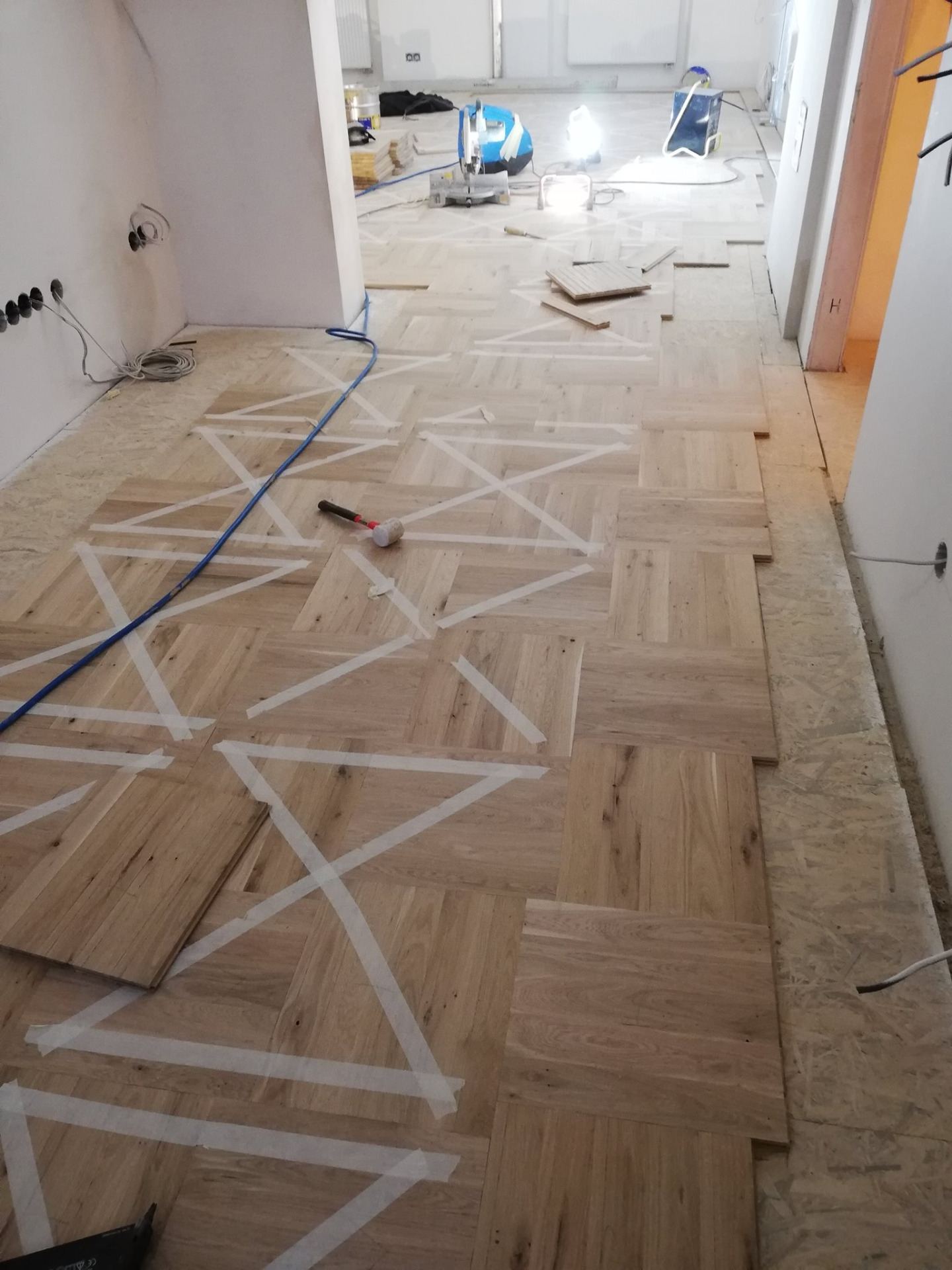 pokládka parketového vzoru