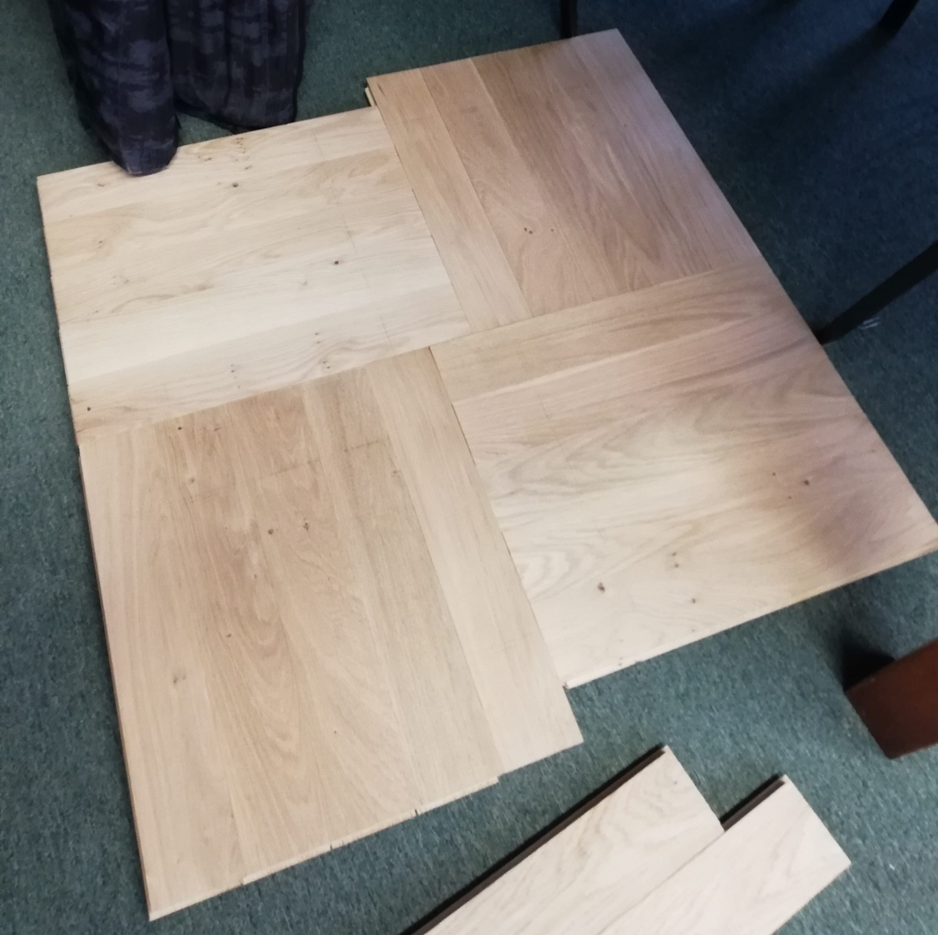 příprava parketového vzoru k nalepení